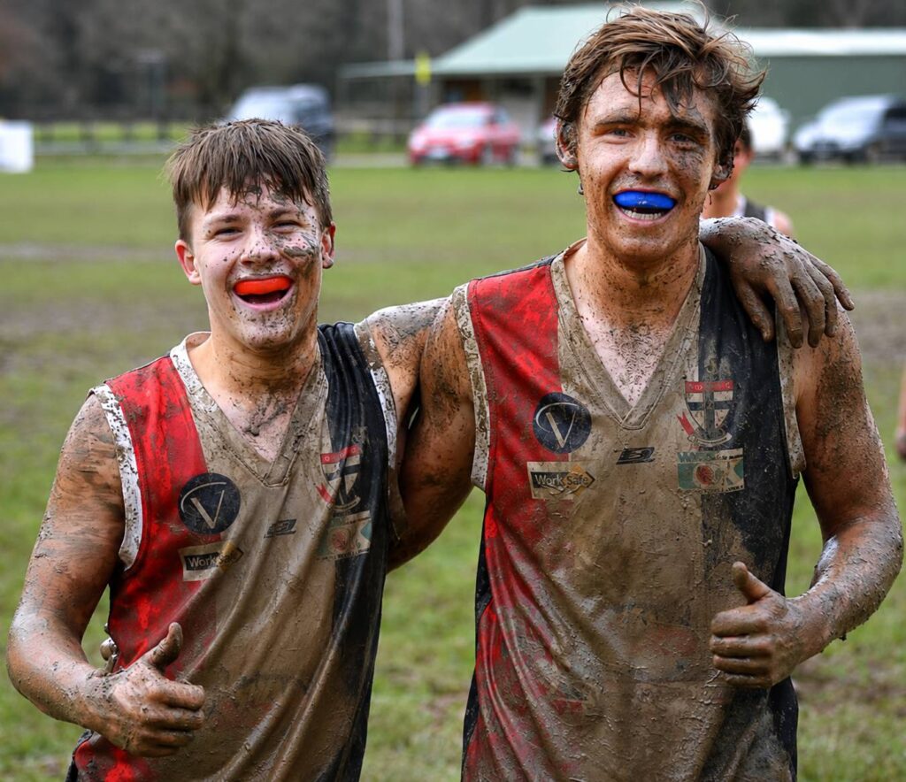 athlete wearing mouthguard